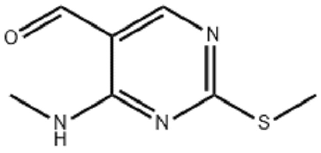 4-甲胺基-2-甲硫基-5-醛基嘧啶