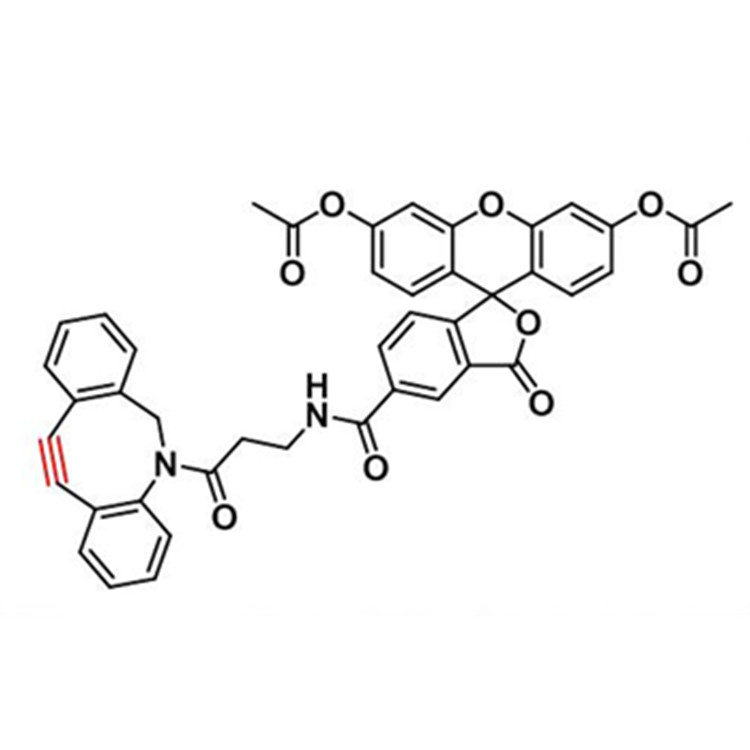 1889340-90-2，5-diacetate FAM DBCO，5-二乙酸-羧基荧光素-二苯并环辛炔