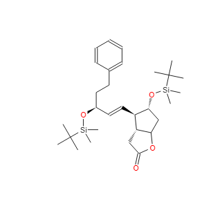 2H-CYCLOPENTA[B]FURAN-2-ONE, 5-[[(1,1-DIMETHYLETHYL)DIMETHYLSILYL]OXY]-4-[(1E,3S)-3-[[(1,1-DIMETHYLE 1240483-15-1