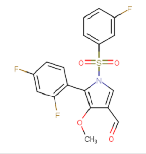 5-(2,4-二氟苯基)-1-((3-氟苯基)磺酰基)-4-甲氧基-1H-吡咯-3-甲醛
