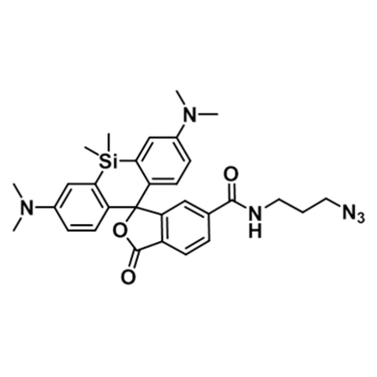SiR-azide，SiR-N3，硅基罗丹明-叠氮 是深红色近红外荧光染料