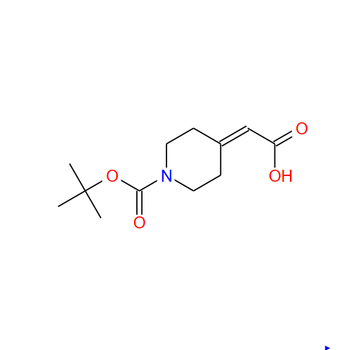 1-叔丁氧羰基哌啶-4-亚基乙酸