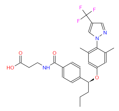 (S)-3-(4-(1-(3,5-二甲基-4-(4-三氟甲基)-1H-吡唑-1-基)苯氧基)丁基)苯甲酰胺)丙酸