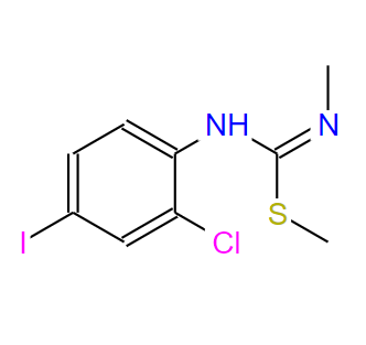 Carbamimidothioic acid, N-(2-chloro-4-iodophenyl)-N'-methyl-, methyl ester
