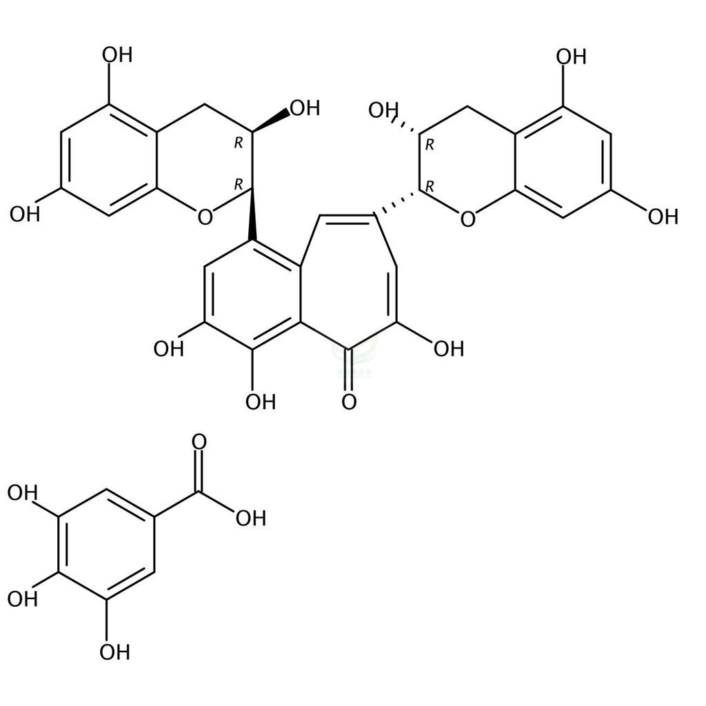 茶黄素-3,3′-双没食子酸  33377-72-9