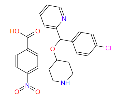 4-[(4-氯苯基)-2-吡啶基甲氧基]哌啶对硝基苯甲酸盐