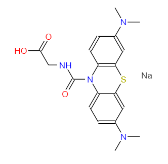 N-[[3,7-双(二甲基氨基)-10H-吩噻嗪-10-基]羰基]甘氨酸单钠盐