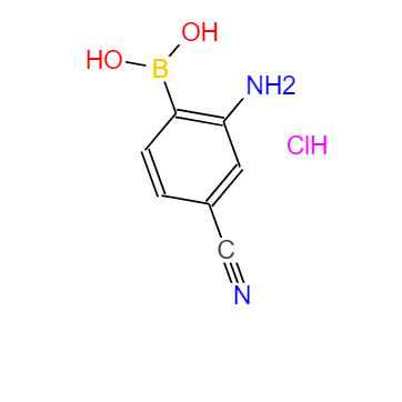 2-氨基-4-氰基苯基硼酸盐酸盐