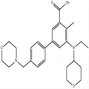 [1,1'-Biphenyl]-3-carboxylic acid, 5-[ethyl(tetrahydro-2H-pyran-4-yl)amino]-4-methyl-4'-(4-morpholinylmethyl)-