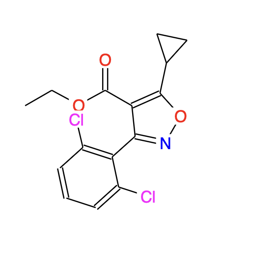 5-环丙基-3-(2,6-二氯苯基)异噁唑-4-羧酸乙酯