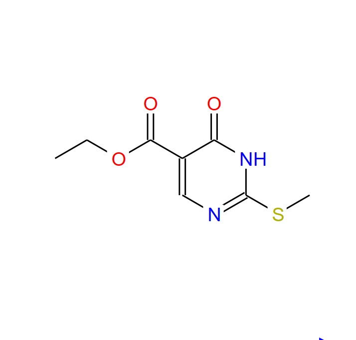 1,4-二氢-2-甲巯基-4-氧代-5-嘧啶甲酸乙酯