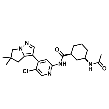 (1S,3R)-3-乙酰氨基-N-(5-氯-4-(5,5-二甲基-5,6-二氢-4H-吡咯并[1,2-b]吡唑-3-基)吡啶吡啶-2-基)环己烷甲酰胺