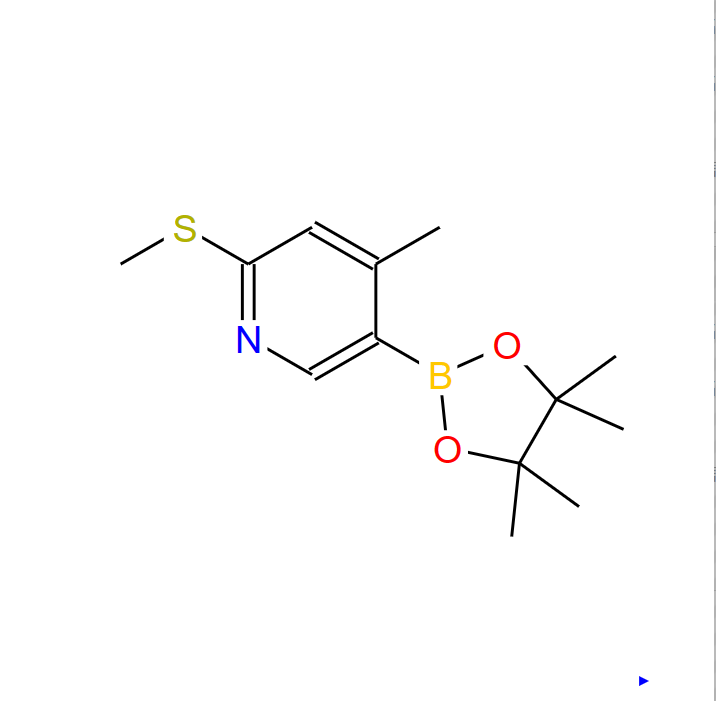 4-甲基-2-甲硫基-5-（4，4，5，5-四甲基-1，3，2-二氧杂环氧英）