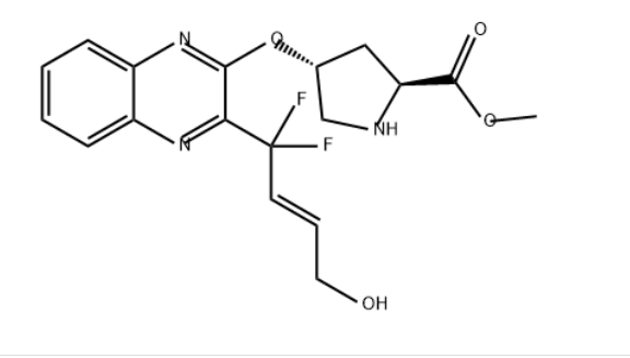 L-Proline, 4-[[3-[(2E)-1,1-difluoro-4-hydroxy-2-buten-1-yl]-2-quinoxalinyl]oxy]-, methyl ester, (4R)-