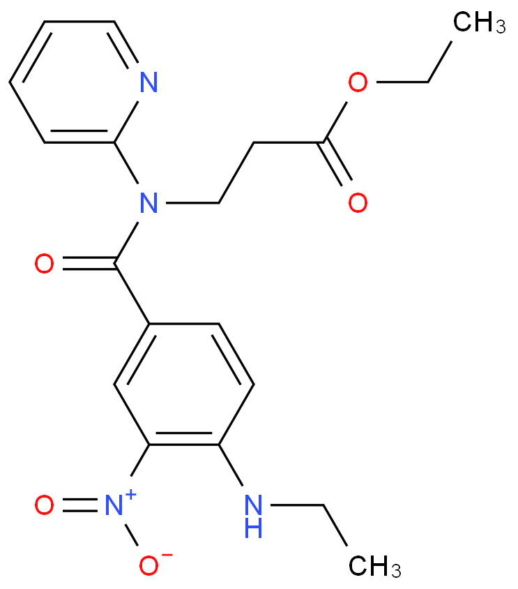 3-(4-(甲基氨基)-3-硝基-N-(吡啶-2-基)苯甲酰氨基)丙酸乙酯 429659-01-8