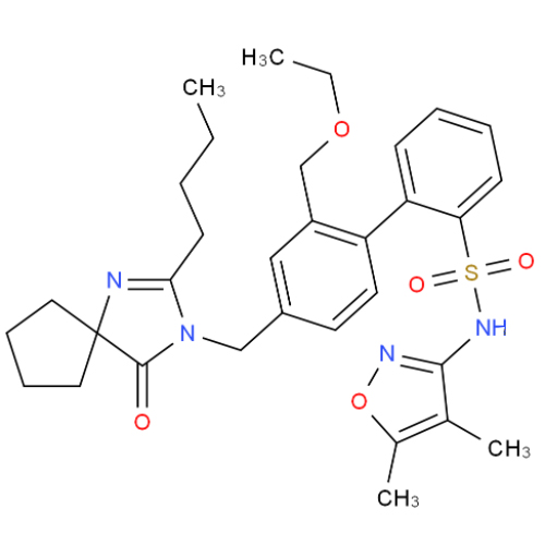 4'-[(2-丁基-4-氧代-1,3-二氮杂螺[4.4]壬-1-烯-3-基)甲基]-N-(4,5-二甲基-3-异恶唑基)-2'-(乙氧基甲基)-[1,1'-联苯]-2-磺酰胺