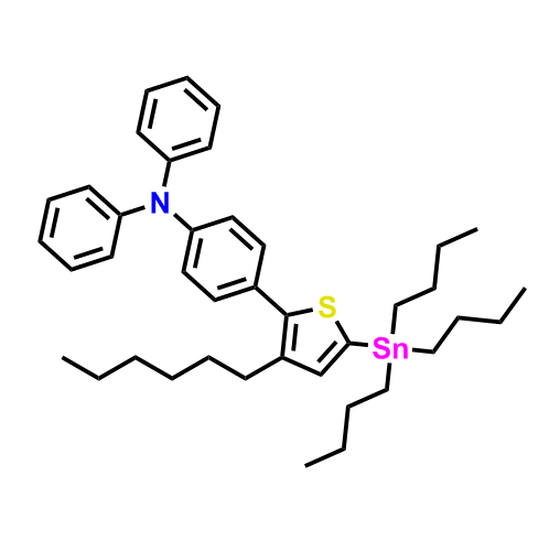 4-（3-己基-5-（三丁基锡基）噻吩-2-基）-N，N-二苯基苯胺