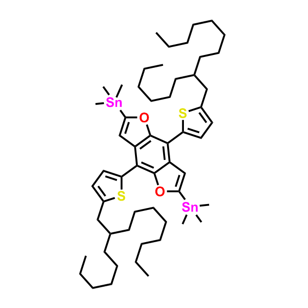 (4,8-双(5-(2-己基癸基)噻吩)苯并[1,2-b:4,5-b']二呋喃-2,6-二基)双(三甲基锡)