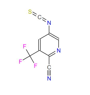 152922-71-9；5-异硫氰酰基-3-(三氟甲基)吡啶-2-氰基
