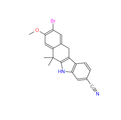 6,6-二甲基-8-甲氧基-9-溴-6,11-二氢-5H-苯并[B]咔唑-3-甲腈