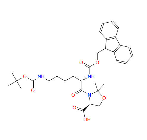 (4S)-3-[(2S)-6-[[叔丁氧羰基]氨基]-2-[[芴甲氧羰基]氨基]-1-氧代己基]-2,2-二甲基-4-恶唑烷羧酸