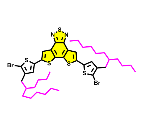 2433725-51-8 ；5,8-双(5-溴-4-(2-丁基辛基)噻吩基)二噻吩并苯并噻二唑