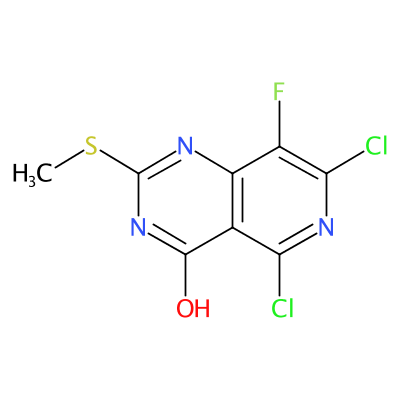 5,7-二氯-8-氟-2-(甲硫基)吡啶并[4,3-D]嘧啶-4(1H)-酮