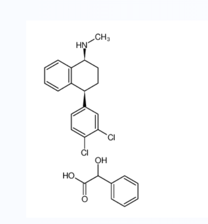 顺式-(1S,4S)-N-甲基-4-(3,4-二氯苯基)-1,2,3,4-四氢-1-萘胺扁桃酸盐	