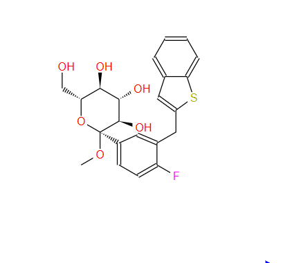 甲基 1-C-[3-(苯并[B]噻吩-2-基甲基)-4-氟苯基]-ALPHA-D-吡喃葡萄糖苷