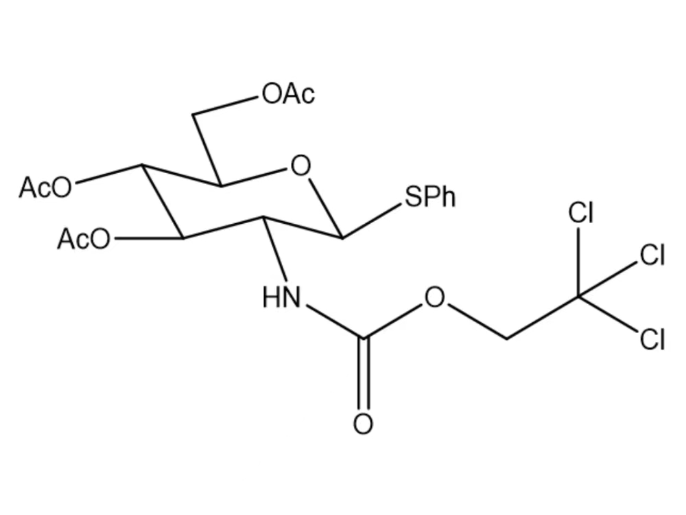 苯基 3,4,6-三-O-乙酰基-2-脱氧-1-硫代-2-(2,2,2-三氯乙氧基甲酰胺基)-β-D-吡喃葡萄糖苷