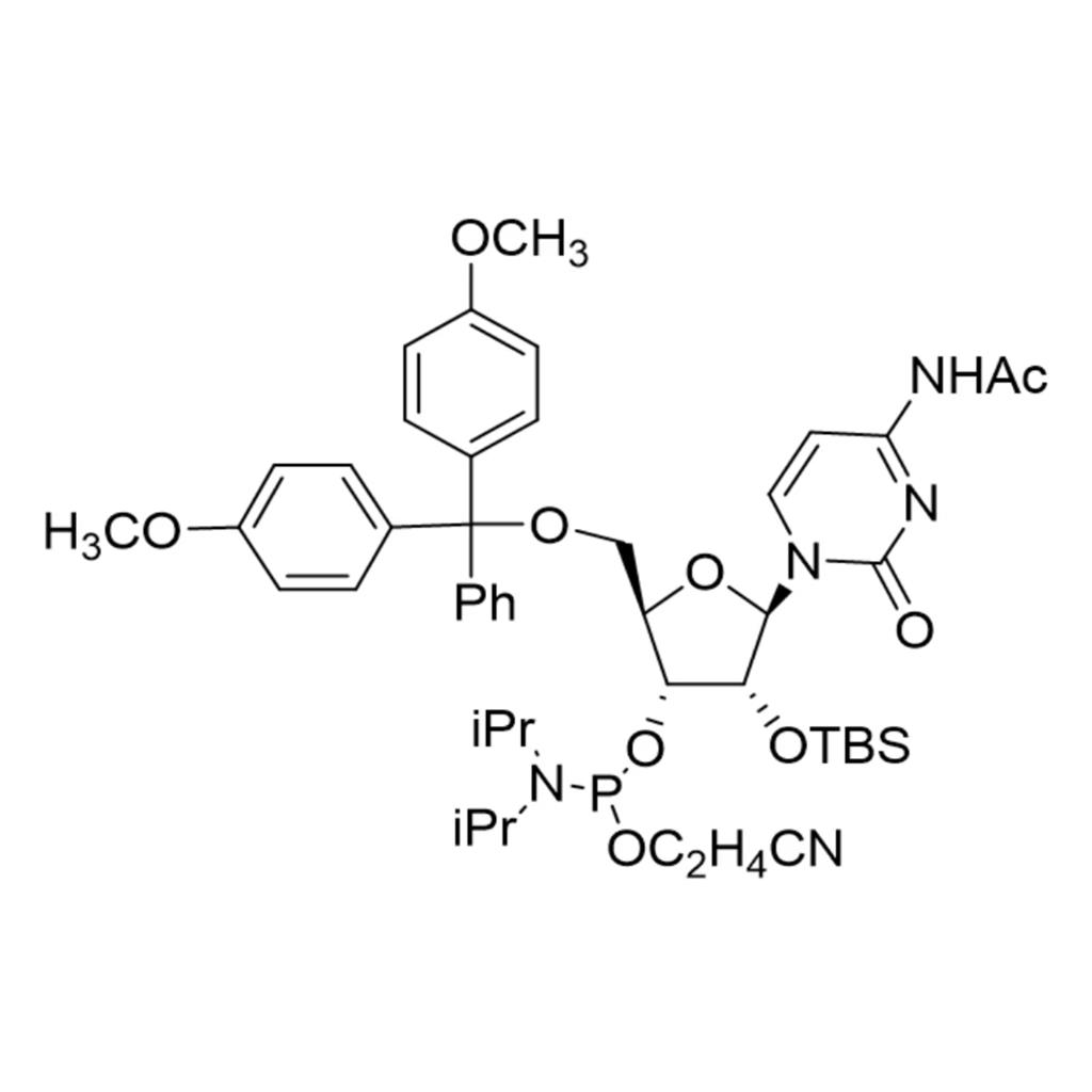 N-乙酰基-5'-O-(4,4-二甲氧基三苯甲基)-2'-O-[(叔丁基)二甲基硅基]胞苷-3'-(2-氰基乙基-N,N-二异丙基)亚磷酰胺