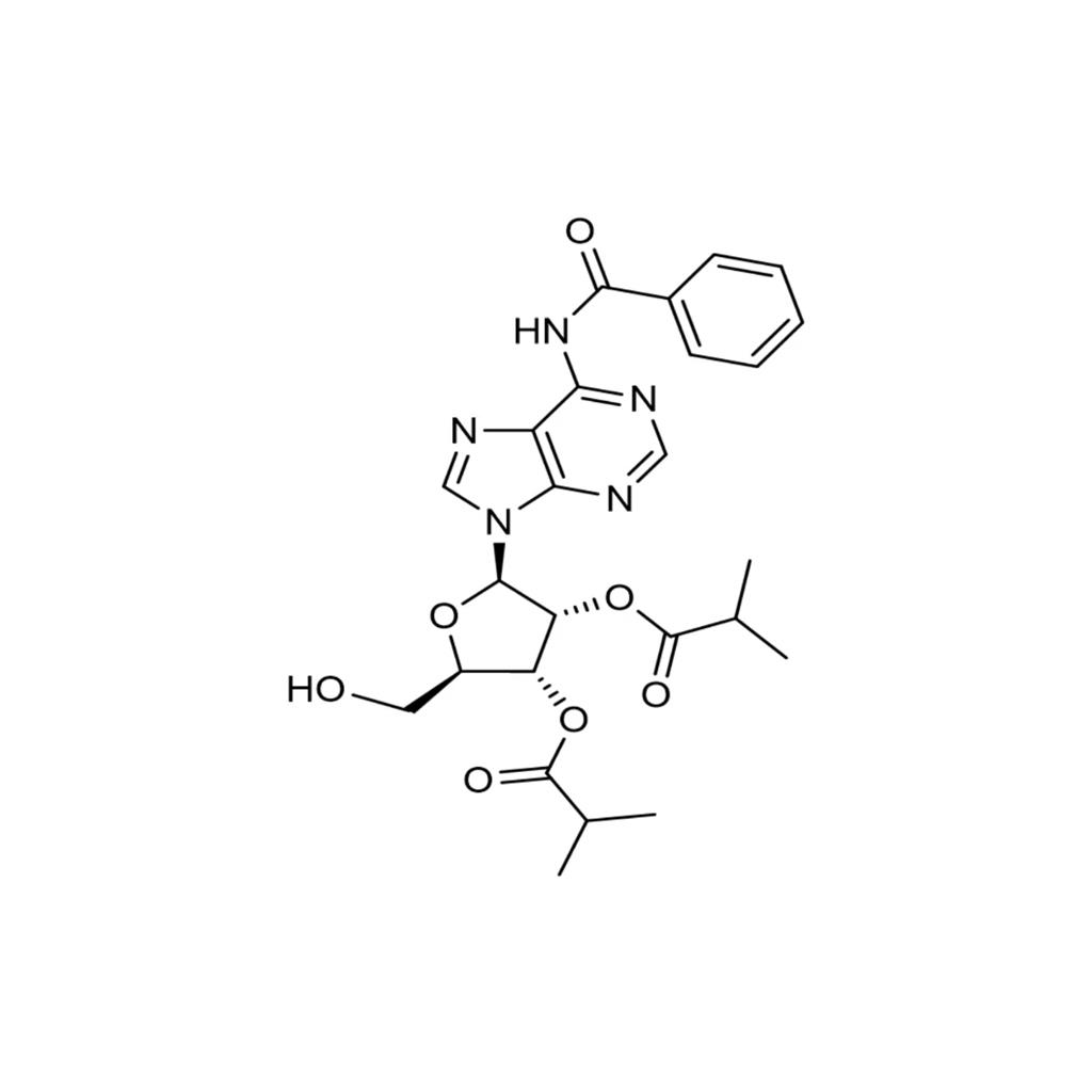 6-N-benzoyl-2',3'-di-O-isobutyryl-β-D-adenosine