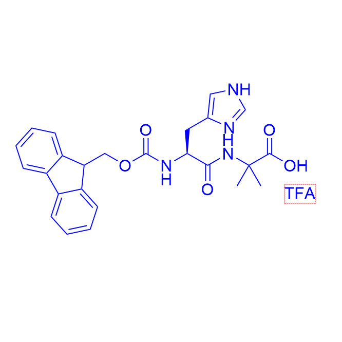 N-[(9H-芴-9-基甲氧基)羰基]-L-组氨酸-2-甲基-丙氨酸2,2,2-三氟乙酸酯/1446013-08-6/Fmoc-His-Aib-OH TFA