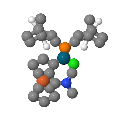 614753-51-4；(二-2-降冰片基膦)(2-二甲基氨甲基二茂铁-1-基)氯化钯(II)