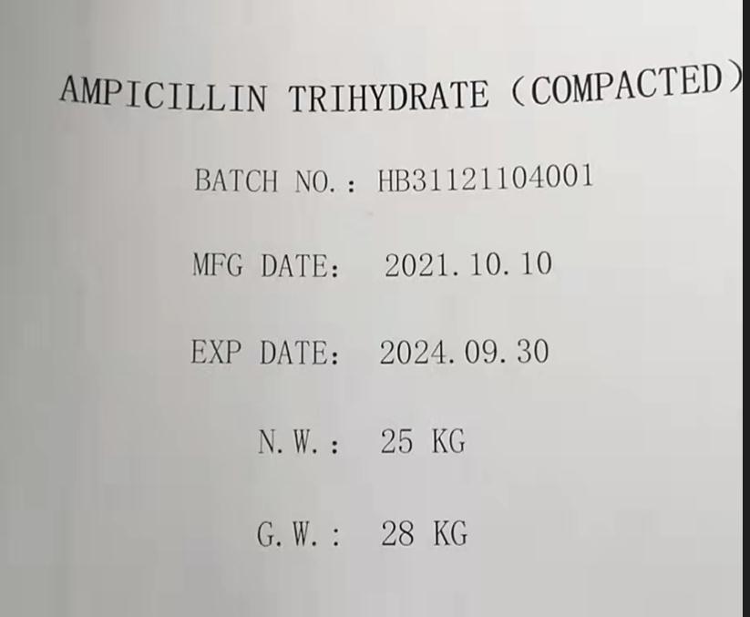 氨苄西林三水酸原料BP/USP 250/KG吨价