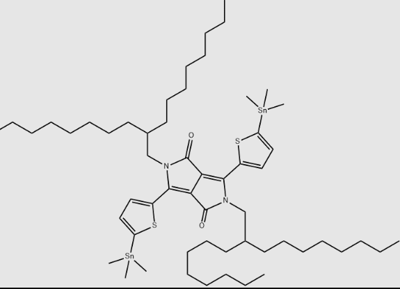 2,5-Dihydro-2,5-bis(2-octyldecyl)-3,6-bis[5-(trimethylstannyl)-2-thienyl]pyrrolo[3,4-c]pyrrole-1,4-dione 2892372-67-5