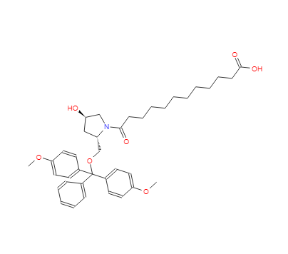 12-((2S,4R)-2-((双(4-甲氧基苯基)(苯基)甲氧基)甲基)-4-羟基吡咯烷-1-基)-12-氧代十二烷酸