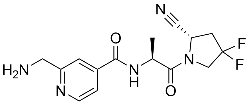 2-(aminomethyl)-N-((S)-1-((S)-2-cyano-4,4-difluoropyrrolidin-1-yl)-1-oxopropan-2-yl)isonicotinamide