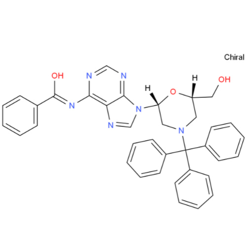 N-(9-[(2R,6S)-6-(羟基甲基)-4-三苯甲基吗啉-2-基]-嘌呤-6-基)苯甲酰胺