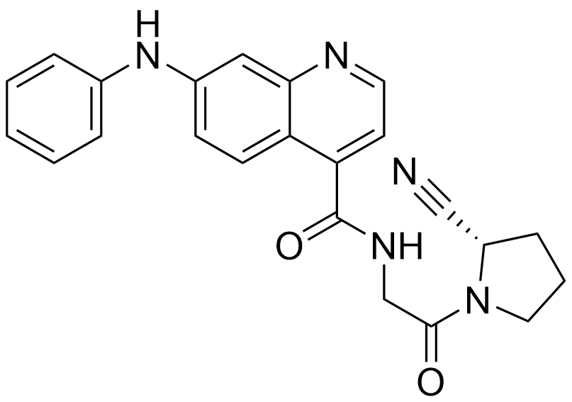 (S)-N-(2-(2-cyanopyrrolidin-1-yl)-2-oxoethyl)-7-(phenylamino)quinoline-4-carboxamide