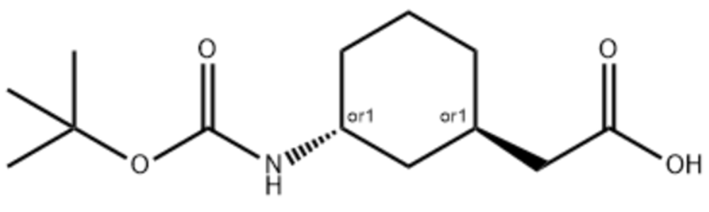 trans 2-{3-[(tert-Butoxy)carbonyl]amino}cyclohexyl]-acetic acid