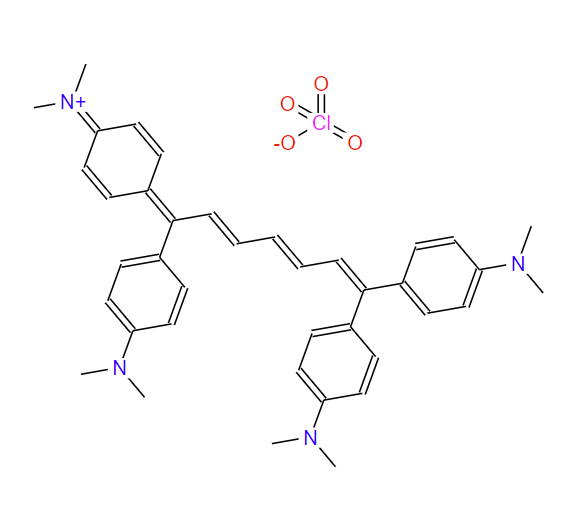 二甲基{4-[1,7,7-三(4-二甲基氨基苯基)-2,4,6-三庚烯基]-2,5-环己二烯-1-亚基}高氯酸铵