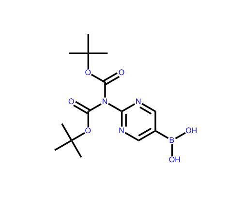 2-(5-硼酸基-2-嘧啶基)亚氨基二羧酸二叔丁酯1360950-40-8