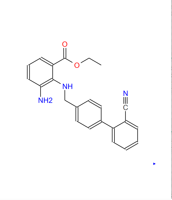 3-氨基-2-[(2'-氰基联苯-4-基)甲基]氨基苯甲酸乙酯