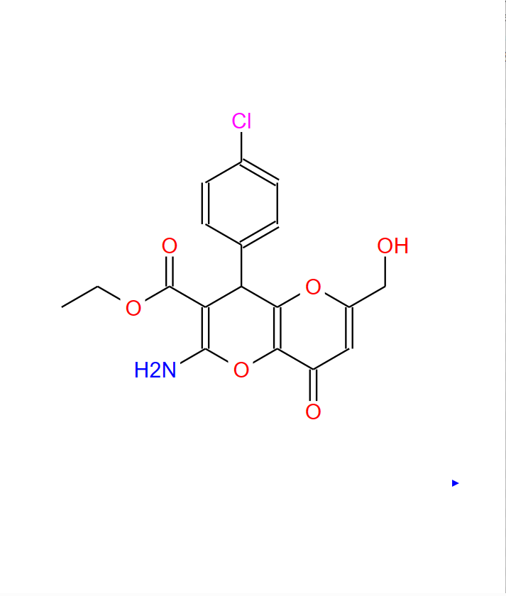 2-氨基-4-(4-氯苯基)-6-(羟甲基)-8-氧代-4,8-二氢吡喃[3,2-B]吡喃-3-羧酸乙酯