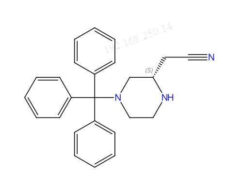 2-Piperazineacetonitrile, 4-(triphenylmethyl)-, (2S)- (ACI)