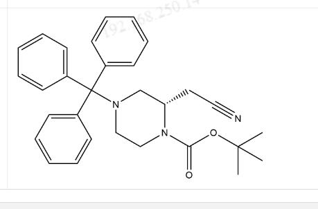 1-Piperazinecarboxylic acid, 2-(cyanomethyl)-4-(triphenylmethyl)-, 1,1-dimethylethyl ester, (2S)-