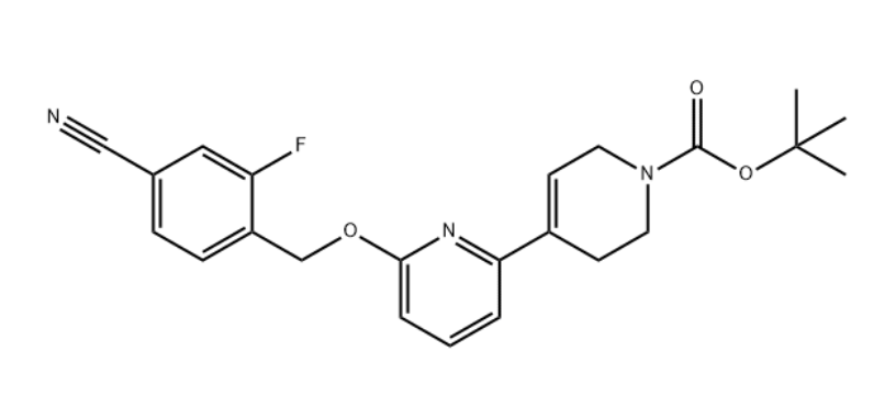 6-((4-氰基-2-氟苄基)氧基)-3',6'-二氢-[2,4'-联吡啶]-1'(2'H)-甲酸叔丁酯