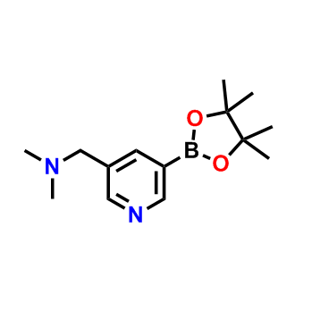 N,N-二甲基-1-(5-(4,4,5,5-四甲基-1,3,2-二氧硼杂环戊烷-2-基)吡啶-3-基)甲胺 (