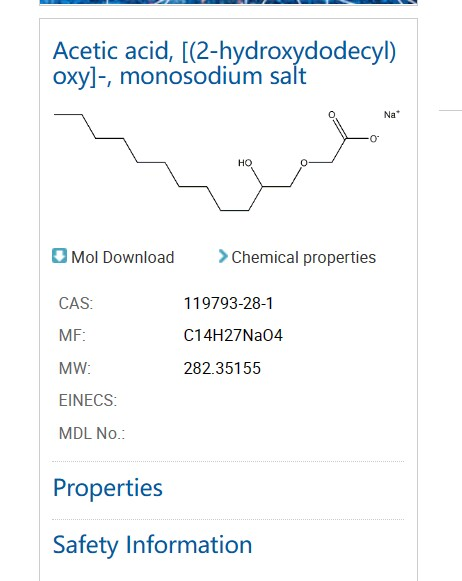 Acetic acid, [(2-hydroxydodecyl) oxy]-, monosodium salt